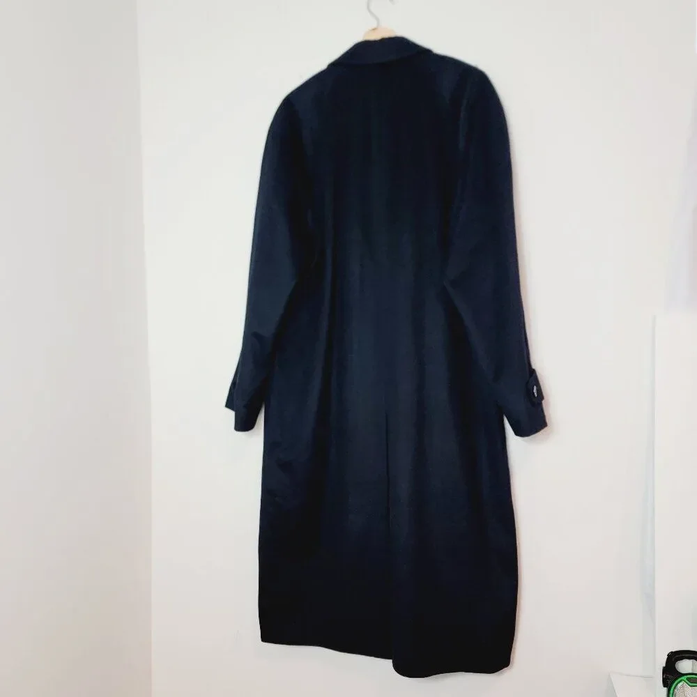 Coppley 100% Pure Cashmere Mens 3/4 Black Trench Coat Size 42 - Picture 4 of 16